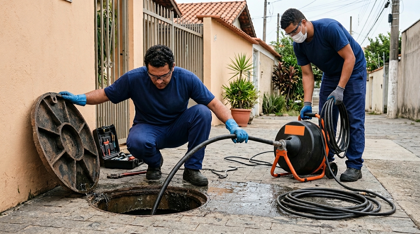 Desentupimento de esgoto perto de mim em Uberlândia-MG